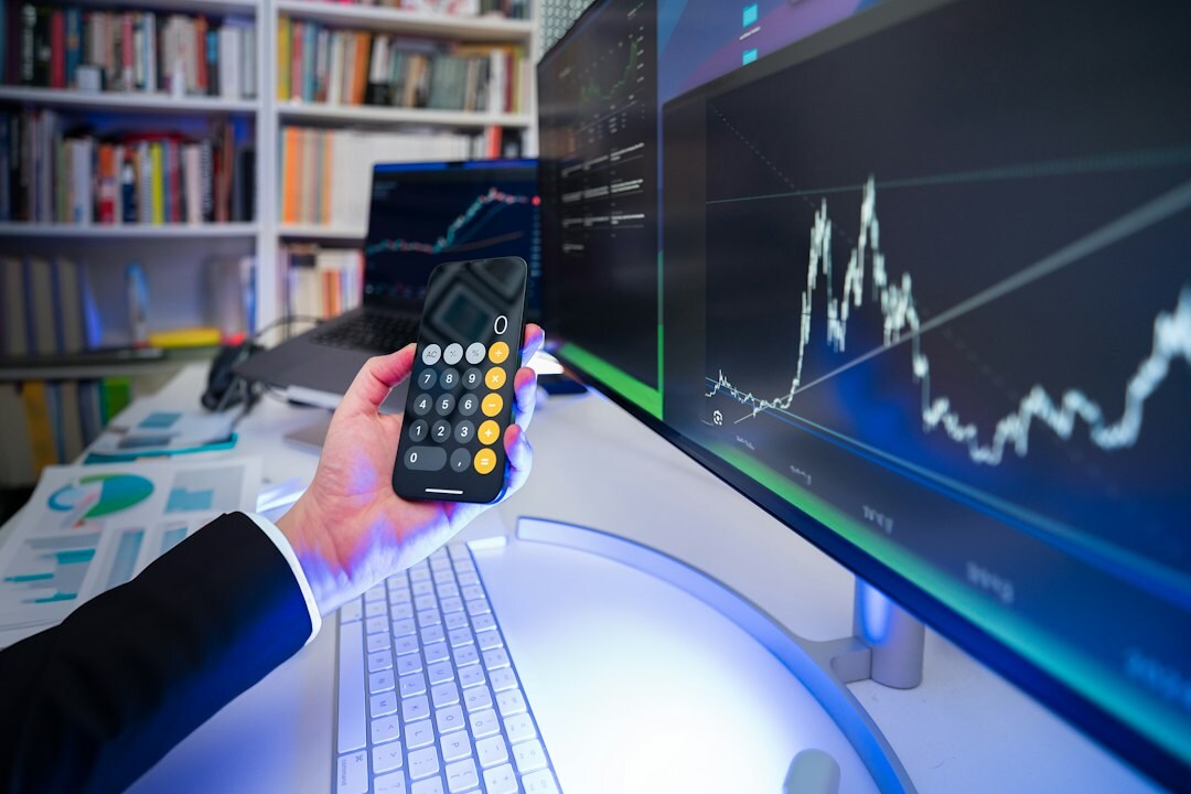 investor checking stock chart